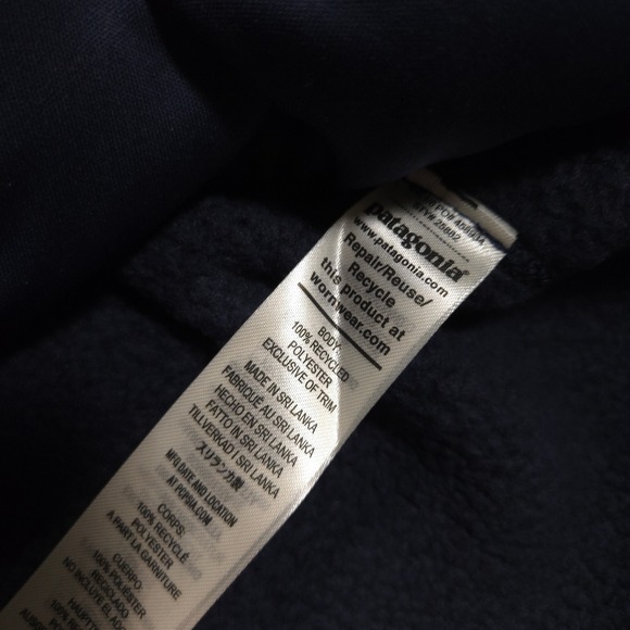 Patagonia Better Sweater Vest Mens M Navy Full Zip Fleece Jacket Company Logo - Picture 9 of 12